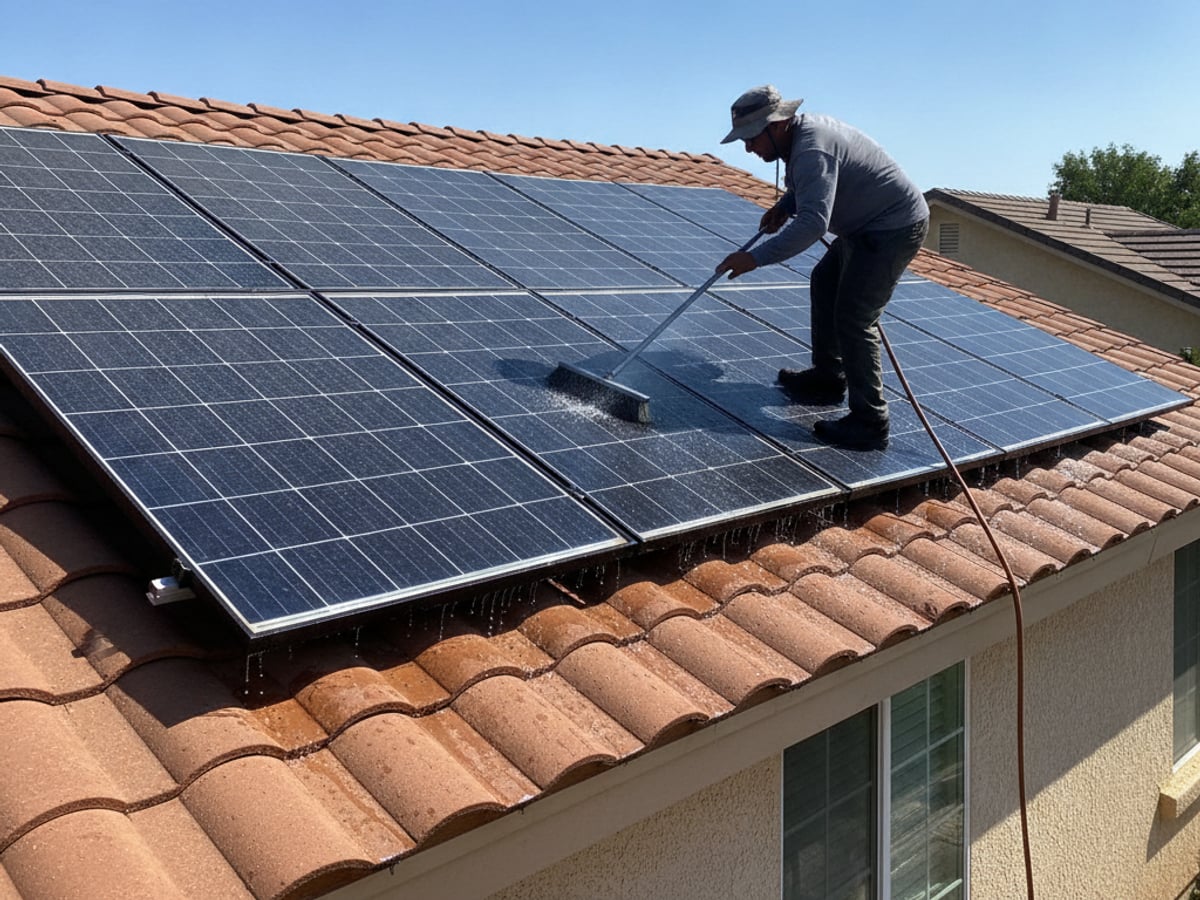 Residential Solar Panel Cleaning